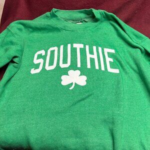 Southie Shamrock Green Hoodie Size Bay State Gear Unisex Medium